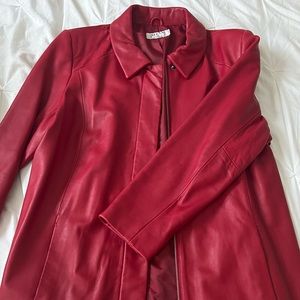 Red leather jacket